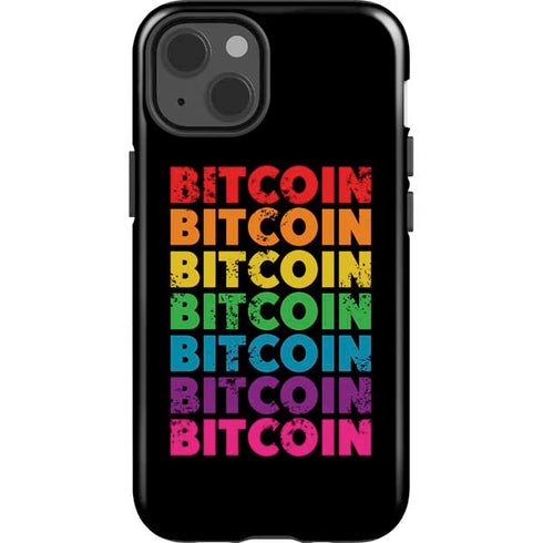 Rainbow Bitcoin iPhone 15 Impact Case