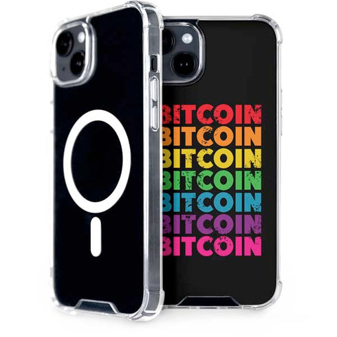 Rainbow Bitcoin iPhone 15 Plus MagSafe Case