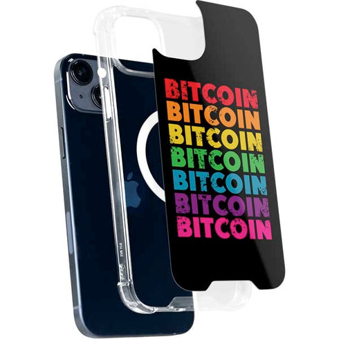 Rainbow Bitcoin iPhone 14 Plus MagSafe Case
