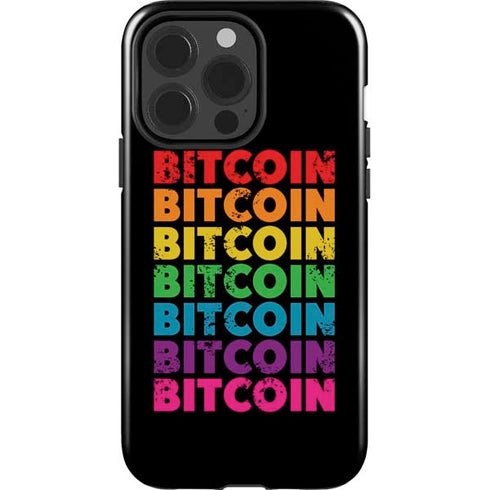 Rainbow Bitcoin iPhone 14 Pro Impact Case