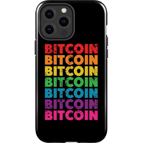 Rainbow Bitcoin iPhone 14 Pro Max Impact Case