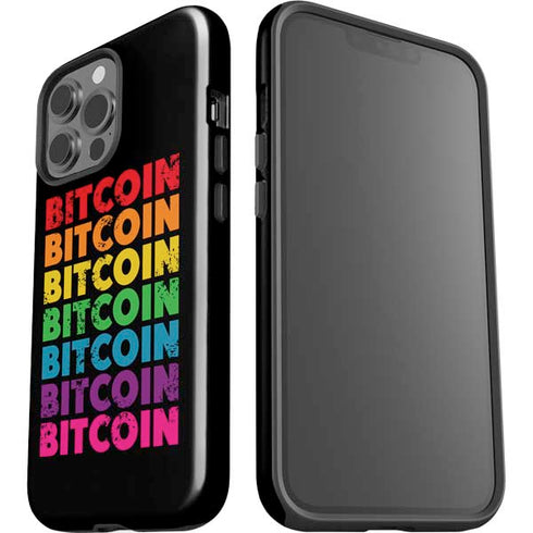 Rainbow Bitcoin iPhone 15 Pro Max Impact Case