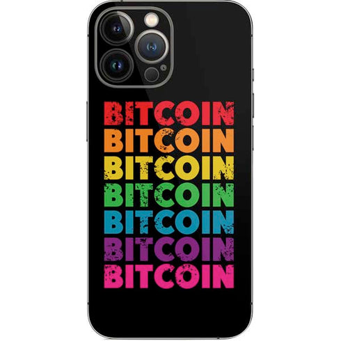 Rainbow Bitcoin iPhone 14 Pro Max Skin