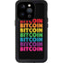 Rainbow Bitcoin iPhone 14 Pro Waterproof Case