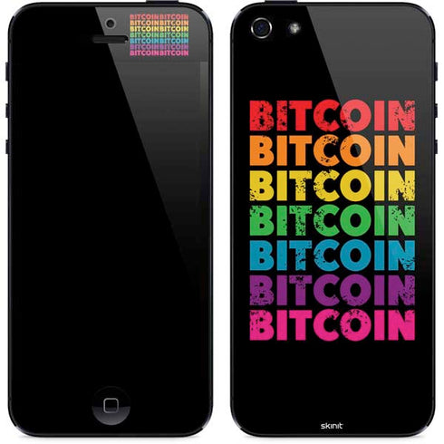 Rainbow Bitcoin iPhone 5/5s/5SE Skin