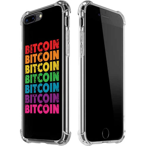 Rainbow Bitcoin iPhone 7/8 Plus Clear Case