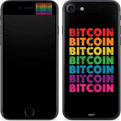 Rainbow Bitcoin iPhone 7 Skin
