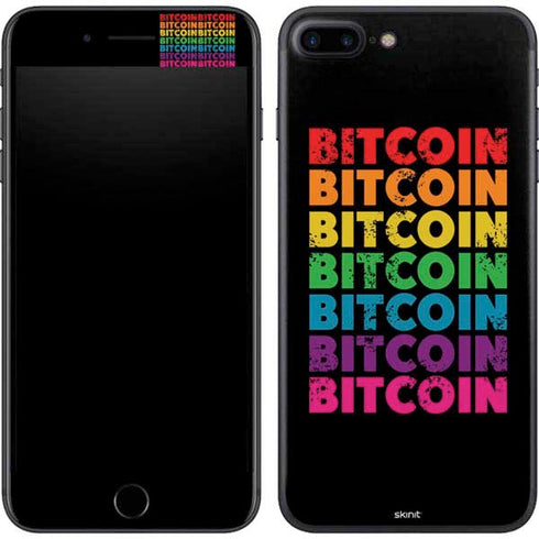 Rainbow Bitcoin iPhone 8 Plus Skin