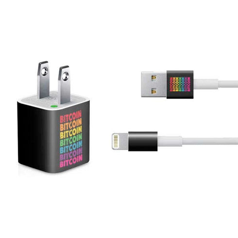 Rainbow Bitcoin iPhone Charger (5W USB) Skin