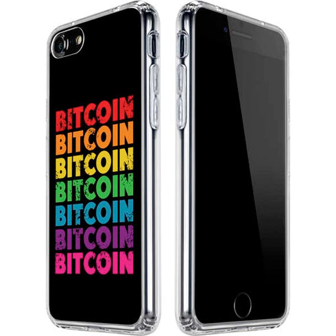 Rainbow Bitcoin iPhone SE (2nd & 3rd Gen) Clear Case