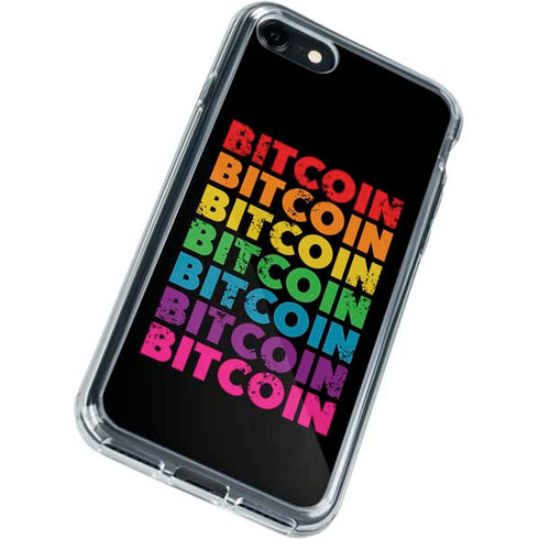 Rainbow Bitcoin iPhone SE (2nd & 3rd Gen) Clear Case
