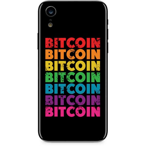 Rainbow Bitcoin iPhone XR Skin