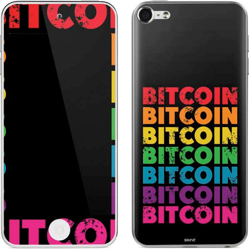 Rainbow Bitcoin Apple iPod Skin