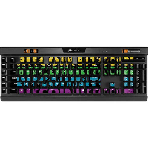 Rainbow Bitcoin K95 RGB PLATINUM Mechanical Gaming Keyboard Skin