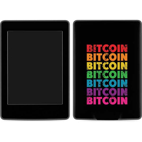 Rainbow Bitcoin Amazon Kindle Skin
