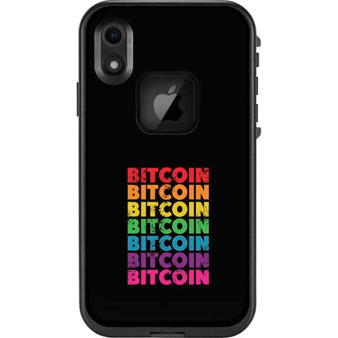 Rainbow Bitcoin LifeProof Fre iPhone Skin