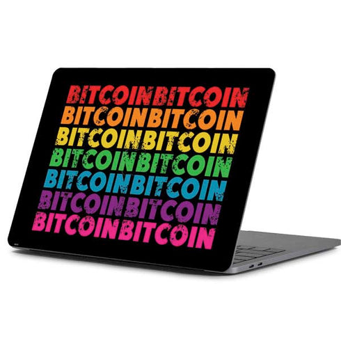 Rainbow Bitcoin Apple MacBook Pro 13-inch Skin