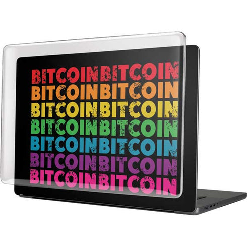 Rainbow Bitcoin MacBook Pro 16in (2021-25) Case plus Skin