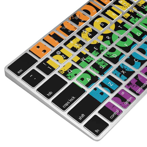 Rainbow Bitcoin Magic Keyboard Skin