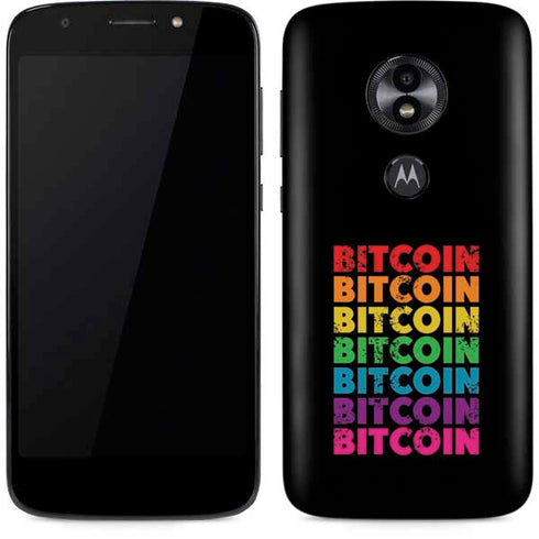 Rainbow Bitcoin Moto E5 Play Skin