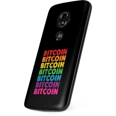 Rainbow Bitcoin Moto E5 Play Skin