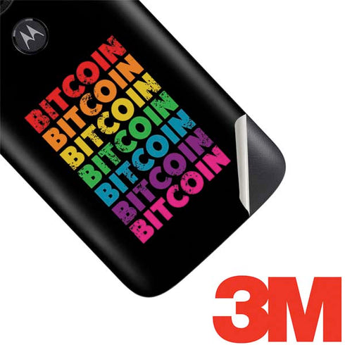 Rainbow Bitcoin Moto E5 Play Skin
