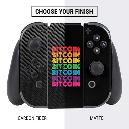 Rainbow Bitcoin Nintendo Switch Bundle Skin