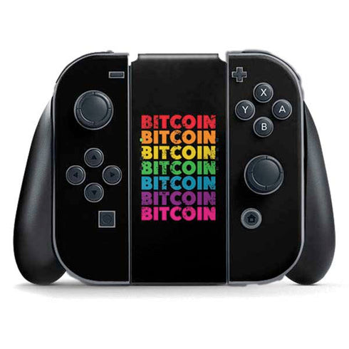 Rainbow Bitcoin Nintendo Switch (2017-2021) Joy-Con Controller Skin