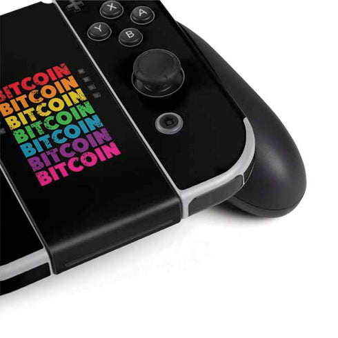 Rainbow Bitcoin Nintendo Switch OLED (2021) Skin