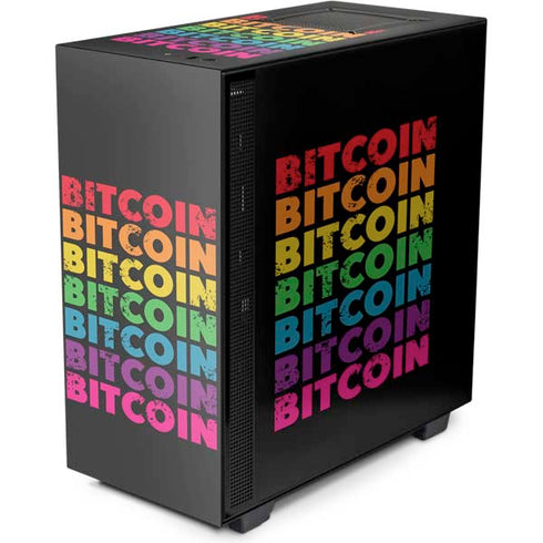 Rainbow Bitcoin NZXT H510 Compact ATX Mid-Tower Case Skin