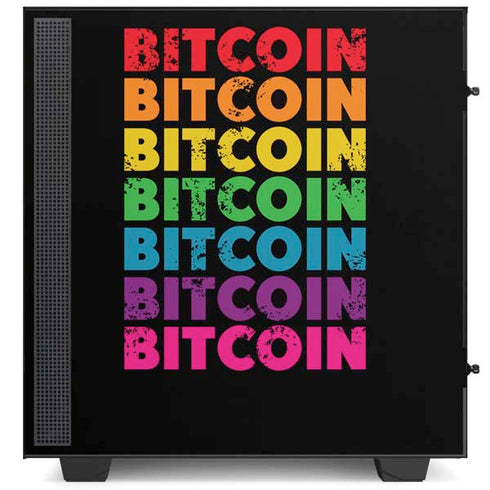 Rainbow Bitcoin NZXT H510 Compact ATX Mid-Tower Case Skin