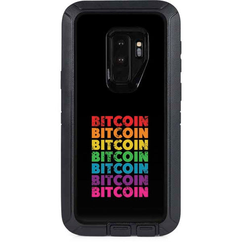 Rainbow Bitcoin Otterbox Defender Galaxy Skin