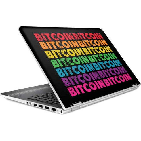 Rainbow Bitcoin HP Pavilion Skin