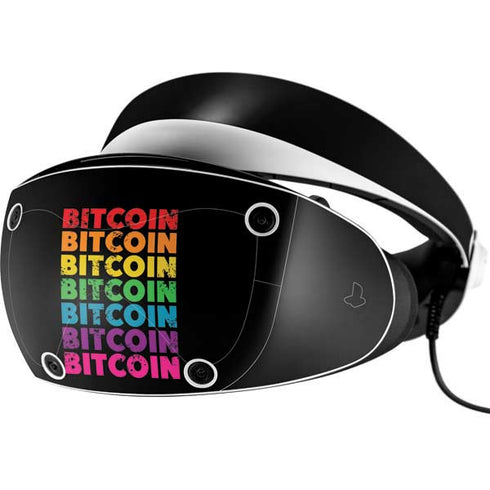 Rainbow Bitcoin PlayStation VR2 Skin