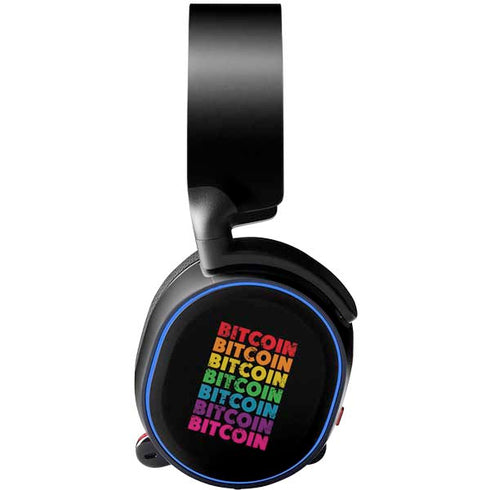Rainbow Bitcoin SteelSeries Arctis 3 Skin