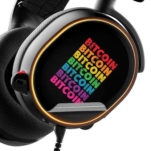 Rainbow Bitcoin SteelSeries Arctis 3 Skin