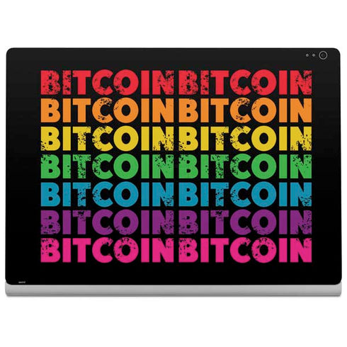 Rainbow Bitcoin Surface Book 2 13.5in Skin