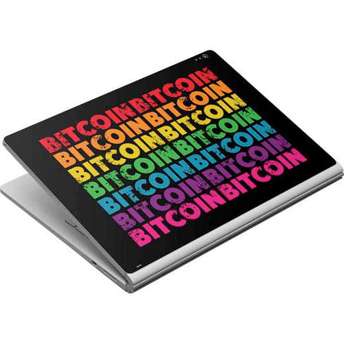 Rainbow Bitcoin Surface Book Skin