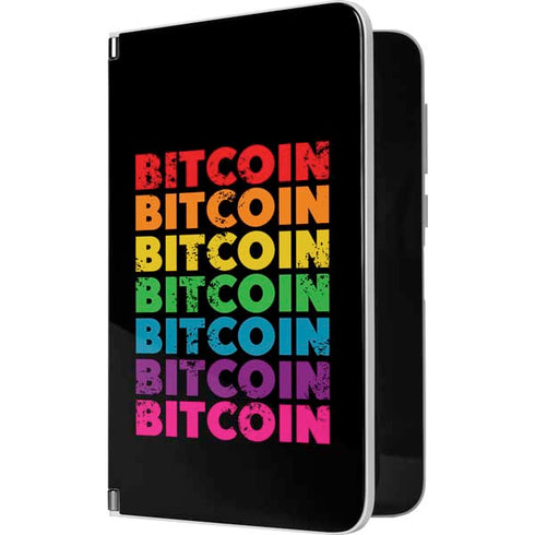 Rainbow Bitcoin Surface Duo Skin