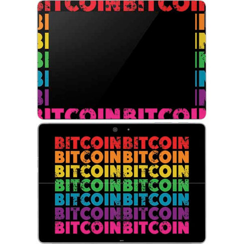 Rainbow Bitcoin Surface Go Skin