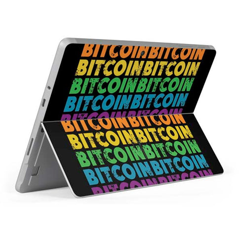 Rainbow Bitcoin Surface Go Skin