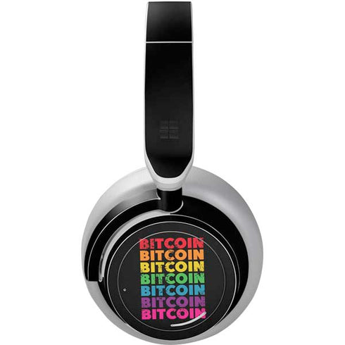 Rainbow Bitcoin Surface Headphones Skin