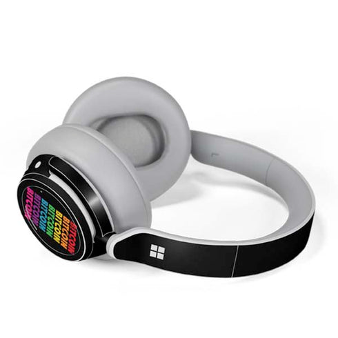 Rainbow Bitcoin Surface Headphones Skin