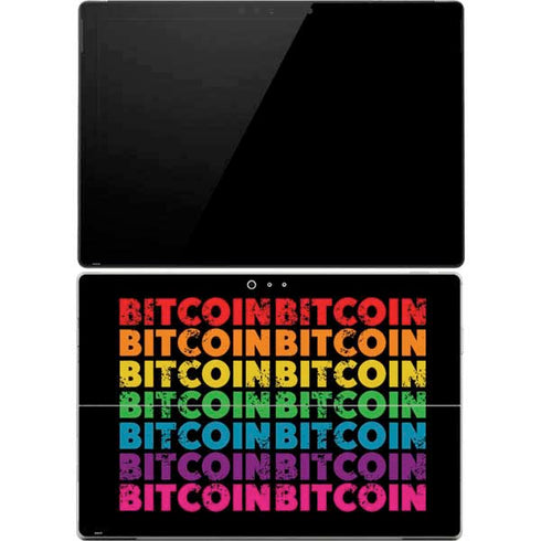 Rainbow Bitcoin Surface Pro 4 Skin