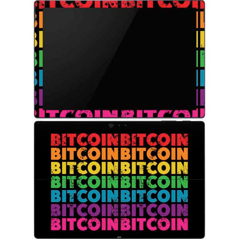 Rainbow Bitcoin Surface Pro 6 Skin