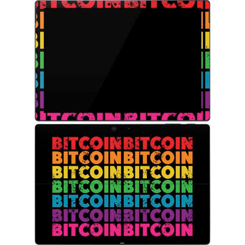 Rainbow Bitcoin Surface Pro 7 Skin