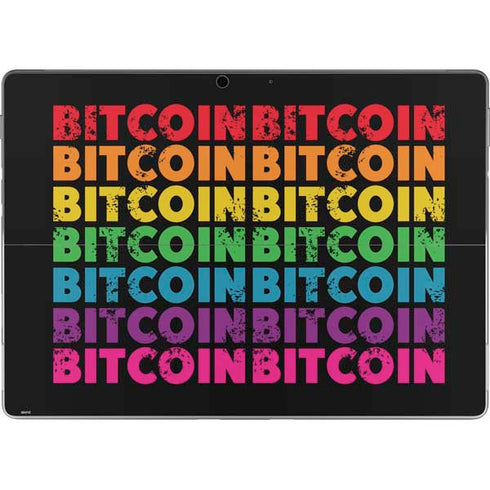 Rainbow Bitcoin Surface Pro 8 Skin