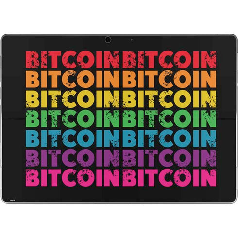 Rainbow Bitcoin Surface Pro 9 Skin