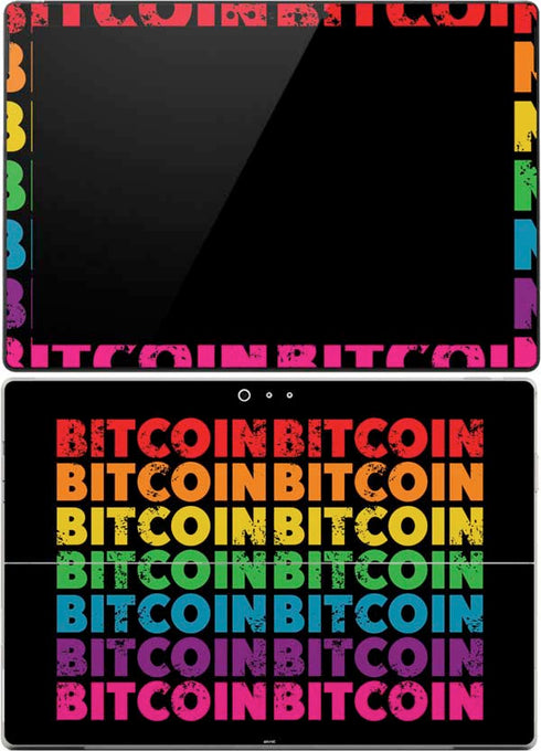 Rainbow Bitcoin Surface Pro (2017) Skin
