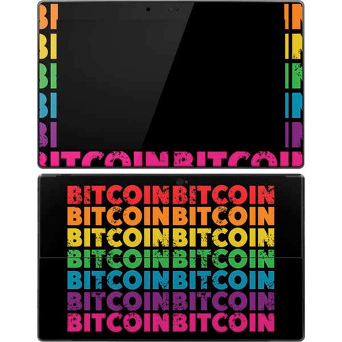 Rainbow Bitcoin Surface Pro Tablet Skin